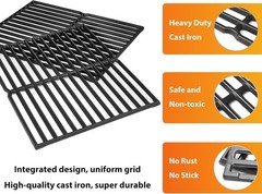7522 7521 15″ Grill Grates Replacement for Weber Genesis Silver A, Cast Iron Gra