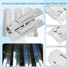 5-Pack Universal Grill Heat Plates Extends from 11.75″ up to 21″ Adjustable Stai