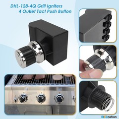 4 Outlets AA Push Button Grill Igniter Replacement Parts Wires GR2039201