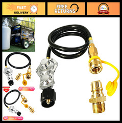 Two Stage Propane Regulator with 5FT Hose, QCC1/Type1, 190,000 BTU, Gas Applianc