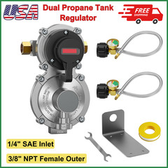 2-Stage Automatic Changeover LP Propane Gas Regulator, RV Propane Regulator Set