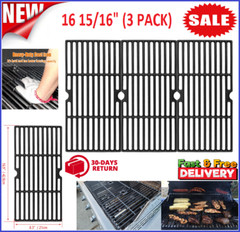 3-Pack 16 15/16″ Cast Iron BBQ Cooking Grids Replacement for Charbroil Gas Grill