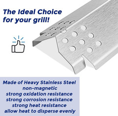 6-Pack Grill Heat Plates for Nexgrill 720-0830H 720-0888 720-0896 720-0898 14.6″