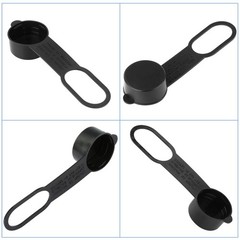 10Pcs QCC1 Propane Dust Caps, LP OPD Filler Valve Strap, Thread Black