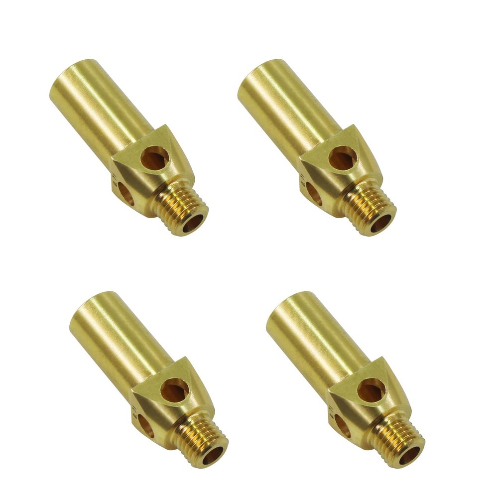 Set of 4 Propane LP Natural Gas Brass Jet Nozzle Sprayer for Cast Iron Burner