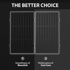 2-Pack Cast Iron Grill Grates for Weber Spirit 200