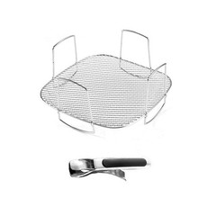 Stainless Steel Air Fryer Basket Rack 20.5cm x 20.5cm x 10cm Easy Clean