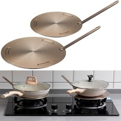 Reallnaive 2 Pcs 9.5″ and 11” Stainless Steel Induction Adapter Plate Cooktop H