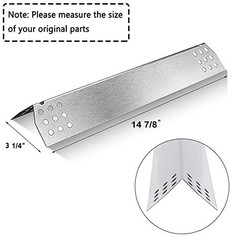 Hisencn Burner Heat Plate Kit Fits Master Forge 1010037 1010048 Stainless 4-Pc
