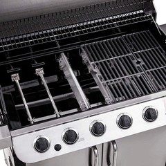 Char-Broil 5-Burner Grill Repl Kit Burners Heat Plates Crossover Tubes SS