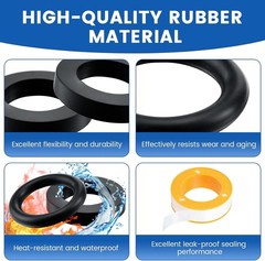30pcs Propane Gasket & O-Ring Set with Sealing Tape for BBQ, Regu