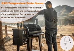 New High Accuracy RTD Temp Sensor Probe Replacement For Pit Boss Smokers Grills