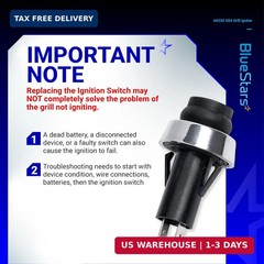 BlueStars [Upgraded] 66220 Igniter Switch for Weber, GS4 Grill Push Button – Fit