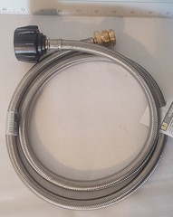 Universal Parts 4 FT Steel Braided Propane Hose and Regulator