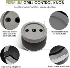 Gas Grill Control Knobs 4 Pack D Shaft BBQ Stove Oven Range Burner Replacement