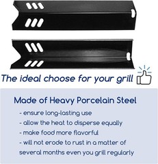 Long-Lasting Cast Iron Grate & Porcelain Heat Plate Combo