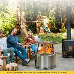 Upgraded Heat Deflector for Solo Stove Ranger 15’’, 304 Stainless Steel Heat …