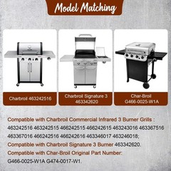 17″ Charbroil Grill Grates – Heavy-Duty, Non-Stick Cast Iron for Perfect Marks