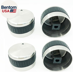 Stainless Steel 304 Gas Grill Control Knob, 4 Pack Gas Burner Replacement Knobs,