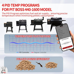 PID Rectangular Wifi Pellet Grill Controller Replacement for Pit Boss 440-1600,