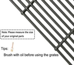 C6602D (4-Pack) 17 3/8″ Cast Iron Cooking Grates for Broil King Baron 320, 34…