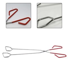 15 Inch Stainless Steel BBQ Tongs for Outdoor Charcoal Grilling and Cooking