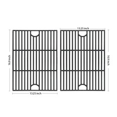 Grill Grates for Nexgrill 4 Burner 720-0830H 720-0830D Cast Iron Cooking Grates