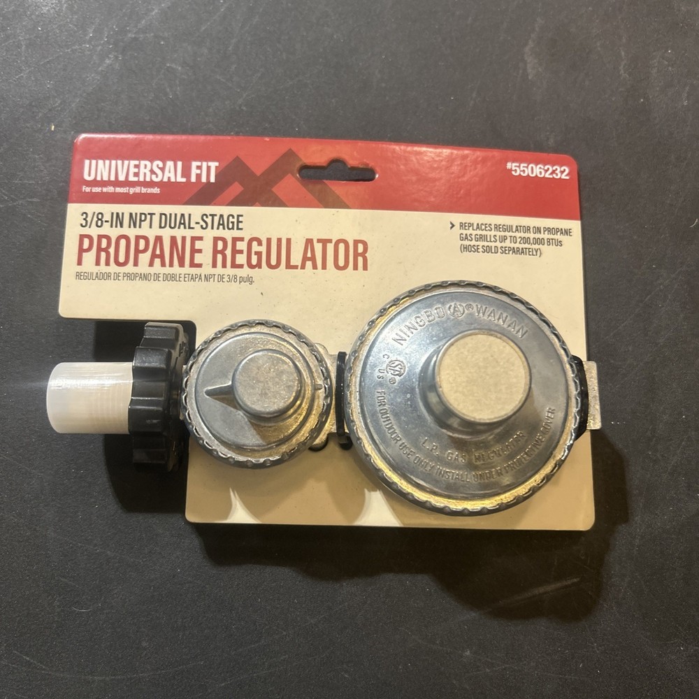 MasterForge Universal Fit 3/8″ NPT Dual Stage Propane Regulator For Gas Grills