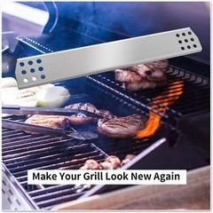 Grill Heat Plates 4-Pack 15 1/8″ Stainless Steel Kit for Master forge 1010048