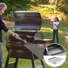 22″ Stainless Steel Drip Pan Heat Baffle Replacement for Traeger 22 Series,Tr…