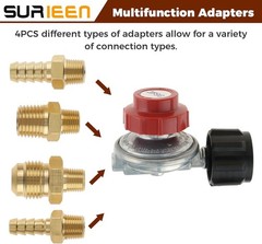 0-20 PSI Adjustable High Pressure Propane Regulator Valve Kit, /Type1 Regulat…