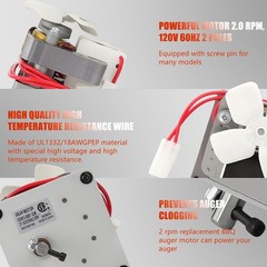 High-Temperature Resistant 2.0 RPM Auger Motor for Long-Lasting BBQ Performance
