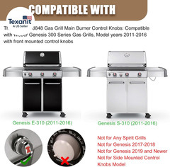 Upgraded 88848 Gas Grill Burner Knobs Compatible with Weber Genesis 300 Series (