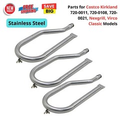 3pk Gas Grill Burner Tube for Costco Kirkland 720-0011, 720-0108,Nexgrill, Virco
