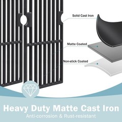2 Packs Grill Grates Replacement for Char-Broil 463673017 463673517,G470-0003-W1