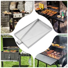 Stainless Steel Drip Pan/Tray Grease Drip Tray Liners Kit for Grilling Barbique
