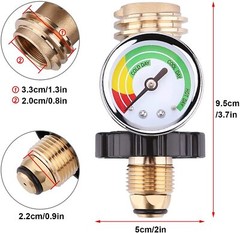 2PC Propane Tank Adapter Upgraded Propane Tank Gauge POL LP Tank to QCC1