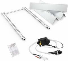 Flavorizer Bars, Grill Burner, Igniter for Weber Spirit I & II 200, Spirit E S