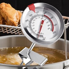 Deep Fry Thermometer Stainless Steel Bimetallic Mechanism Fast Read 50F 550F