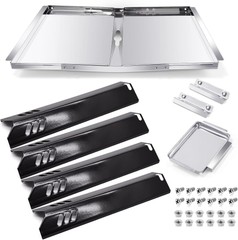 24”-30” Adjustable Grease Tray, Heat Plates for Dyna Glo DGF493BNP, DGF510SBP