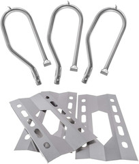BBQ Gas Grill Heat Plates Burners 3-Pack 17 5/16″ x 8 3/8″ for Kirkland Nexgrill