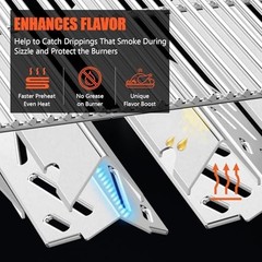 Replacement Flavorizer Bars & Heat Deflector for Genesis II Grills, 304 Stainles