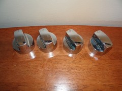 Dyna-Glo Grill Knobs Plastic Chrome Gas Grill BBQ Burner Knobs SET OF 4 OEM