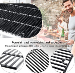 Porcelain Coated Cast Iron Grill Grates for Brinkmann 810-2511-S 810-2512-S