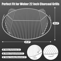 Weber 22″ Hinged Stainless Steel Cooking Grate Replacement