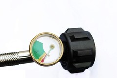 Propane Adapter Hose 6ft with Tank Gauge: Connect 1 lb to 20 lb Appliances