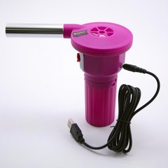 Handheld Air Blower for Efficient Charcoal Ignition During Outdoor Cooking