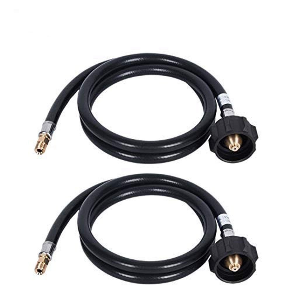 GGC 4 Feet RV Propane Pigtail Hose QCC1 Connector with Acme and a 1/4” Inver…