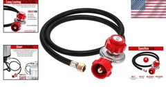 Durable 4ft 0-20 PSI Propane Regulator & Red QCC-1 Hose – Safe Connection