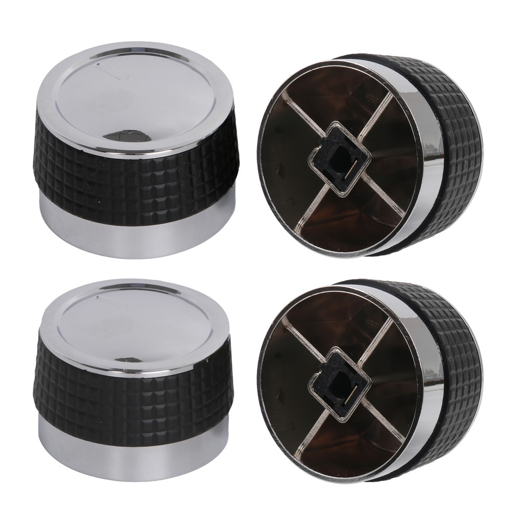 4x Grill Control Knobs Plastic & Silicone for Gas grills with D-stem